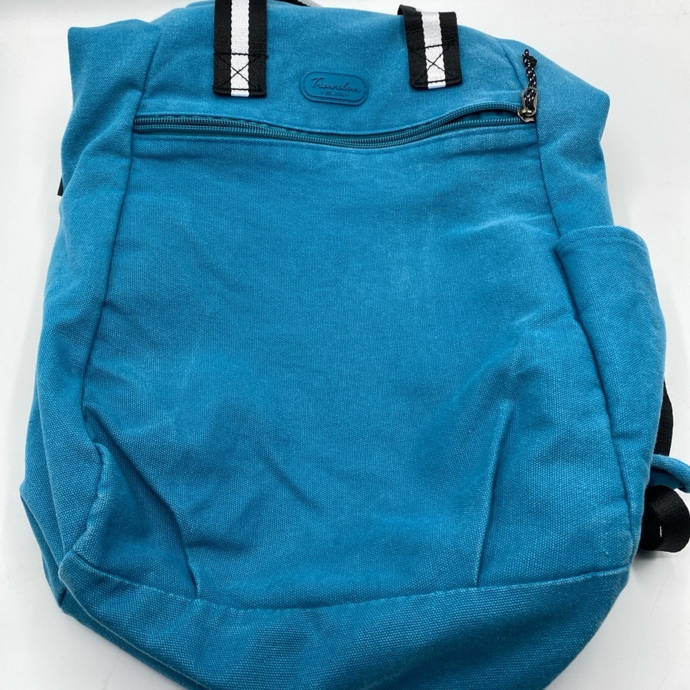 Travelon Anti-Theft Coastal RFID-Blocking Laptop Travel Backpack Large Blue